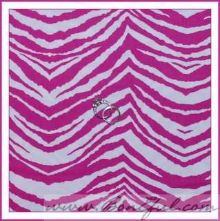   Michael Miller Zebra Pink Stripe Animal Zoo Pink White Cotton Quilt