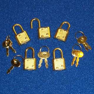   keys this auction is for fifty new mini brass locks with keys pc 0028