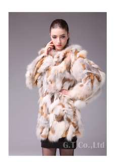 0226 women fox fur coat overcoat coats jacket jackets garment clothes 