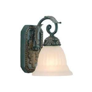   Black and Gold Amira Tuscan Down Lighting Wall Sconce from the Amira