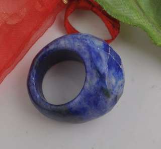 Faceted Lapis Lazuli Gemstone Ring 0535  