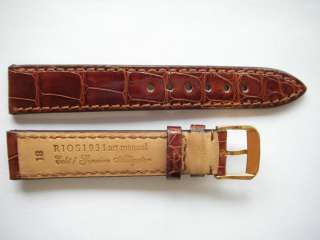 Rios1931 alligator handmade thin Mahogany watch band  