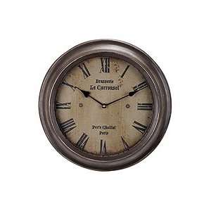   Vintage Metal Wall Clock U59359 Roman Numerals 14 