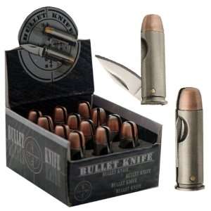  12 PIECE .44 MAGNUM BULLET KNIFE DISPLAY 