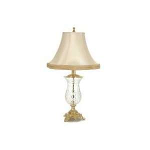   Crystal Table Lamp w/ Cream Shade   29 in   4549 PB: Home Improvement