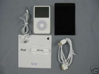 Apple iPod 30GB MP3 White Photo Video Player MA444LL 492411146260 