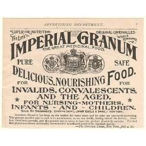   Granum Medicinal Food for Invalids Print Ad (49130)