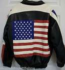 NEW ZORRO PATRIOTIC USA AMERICAN FLAG FAUX BLACK LEATHER ZIP OUT 