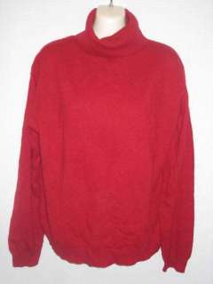 Geneva Deep Red 100% Cashmere Sweater XL  