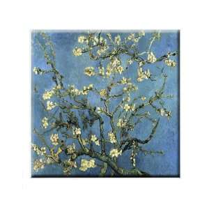  Van Gogh Almond Blossoms Ceramic Decorative Tile 4x4: Home 