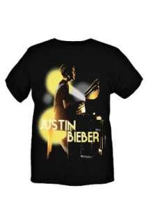  Justin Bieber Piano Slim Fit T Shirt: Clothing