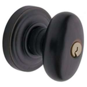 Baldwin 5225.102.entr Oil Rubbed Bronze Keyed Entry Egg Knob with 5048 