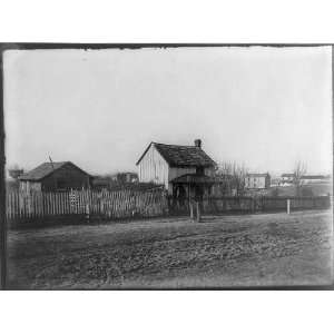  House,snow fence along muddy road,Lexington,Rockbridge 