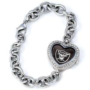  Ladies NFL Oakland Raiders Heart Watch: Jewelry