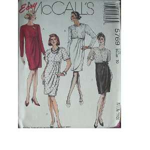   MISSES DRESS SIZE 10 EASY MCCALLS PATTERN 5769 Arts, Crafts & Sewing