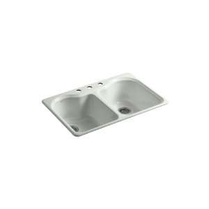  Kohler K 5818 3 FF Hartland Self Rimming Kitchen Sink with 