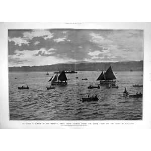   : 1905 QUEEN SMALL BOAT SAILING ROYAL YACHT SCOTLAND: Home & Kitchen