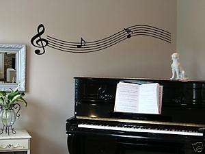 MUSIC NOTES Piano classic Wall Decal Decor Sticker 36  