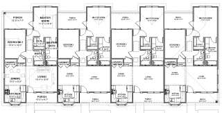 plex House Plans   1,000 s/f ea unit   2 beds + 2 ba  