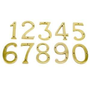  Traditional House Number 2   Polished Brass   6