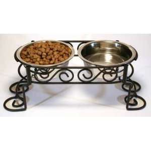   Stainless Steel Double Diner Scroll Works Design 2 Quart: Pet Supplies