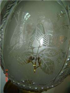STUNNIN G French Circa 1920 PAIR OF BRONZE & ETCHED GLASS 