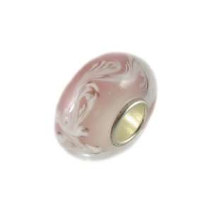  Murano Sterling Silver Single Core Pink Swirl Pandora 