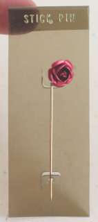 Vintage Red Rose & Gold Toned Stick Pin   14910  