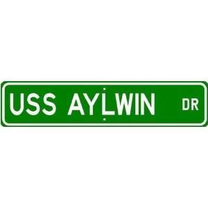  USS AYLWIN FF 1081 Street Sign   Navy Gift Ship Sailor 