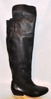  VITA Ethel Black Leather Over The Knee Boots Size 6M $149 NEW!  