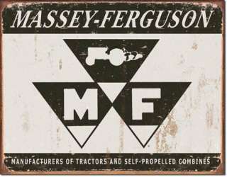 Massey Ferguson Logo Tractor Manufacturers Metal Tin Sign Home Farm 