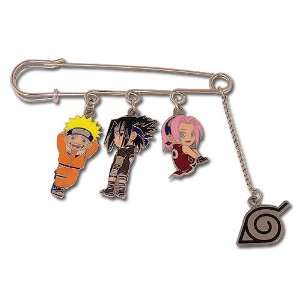    Naruto Sakura Sasuke Leaf Symbol Pin Set GE 7489 Toys & Games