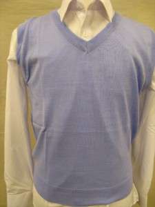   Weight Sweater Vest Solid Design Daniel Ellissa Lt Blue KV 481  