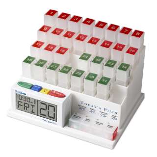 MedCenter System 31 day Pill Organizer / Storage with Talking Alarm 