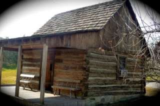 Vintage Log Cabin Fabricated from Circa 1800s Antique Hand Hewn Beams
