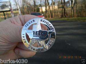 Texas Ranger badge pin back 180th Anniversary  
