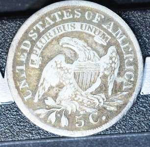 1837 Capped Bust Half Dime ** 1/2 10C Rare Old Silver Coin 