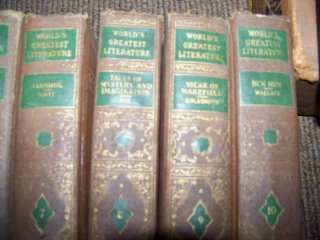 1936 WORLDS GREATEST LITERATURE COMPLETE SET 20 VOLUMES  