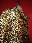 Exotic Animal Spotted Leopard Print Baby Soft Fur Vintage Coat XL 1X 