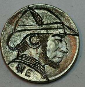 Hobo Indian Head/Buffalo Nickel Fabulous Unusual Coin  