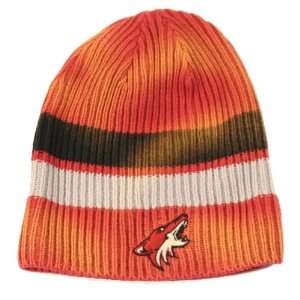   Phoenix Coyotes Rust & Weather Ribbed Knit Beanie: Sports & Outdoors