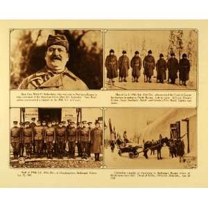 1920 Rotogravure WWI Russia American Troops Infantry Croix de Guerre 