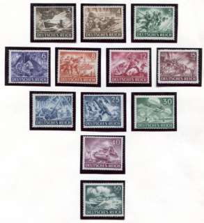 GERMANY 1943 WAR HEROES MNH ** Complete Set 12 Stamps  