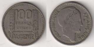 ALGERIA OCCUPAZIONE FRANCESE 100 FRANCS 1950 #4630  