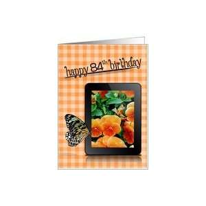  84th birthday, butterfly, pansy, flower Card Toys & Games