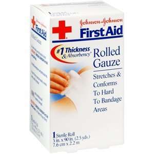  GAUZE ROLLED FIRST AID JJ 8808 3X2.5 by J&J CONSUMER 