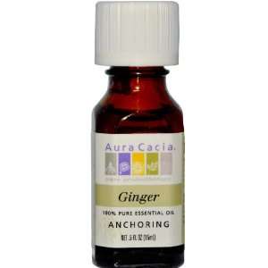  Aura Cacia Ginger, Essential Oil, 1/2 oz. bottle: Health 