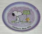 Limited Edition Peanuts 1973 Mothers Day Plate   Mom?