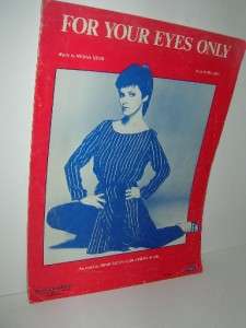 For Your Eyes Only sheet music with Sheena Easton cover 1981  