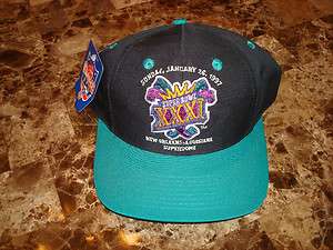 SUPER BOWL XXXI NEW ORLEANS 1997 90S HAT CAP VINTAGE SNAPBACK 
